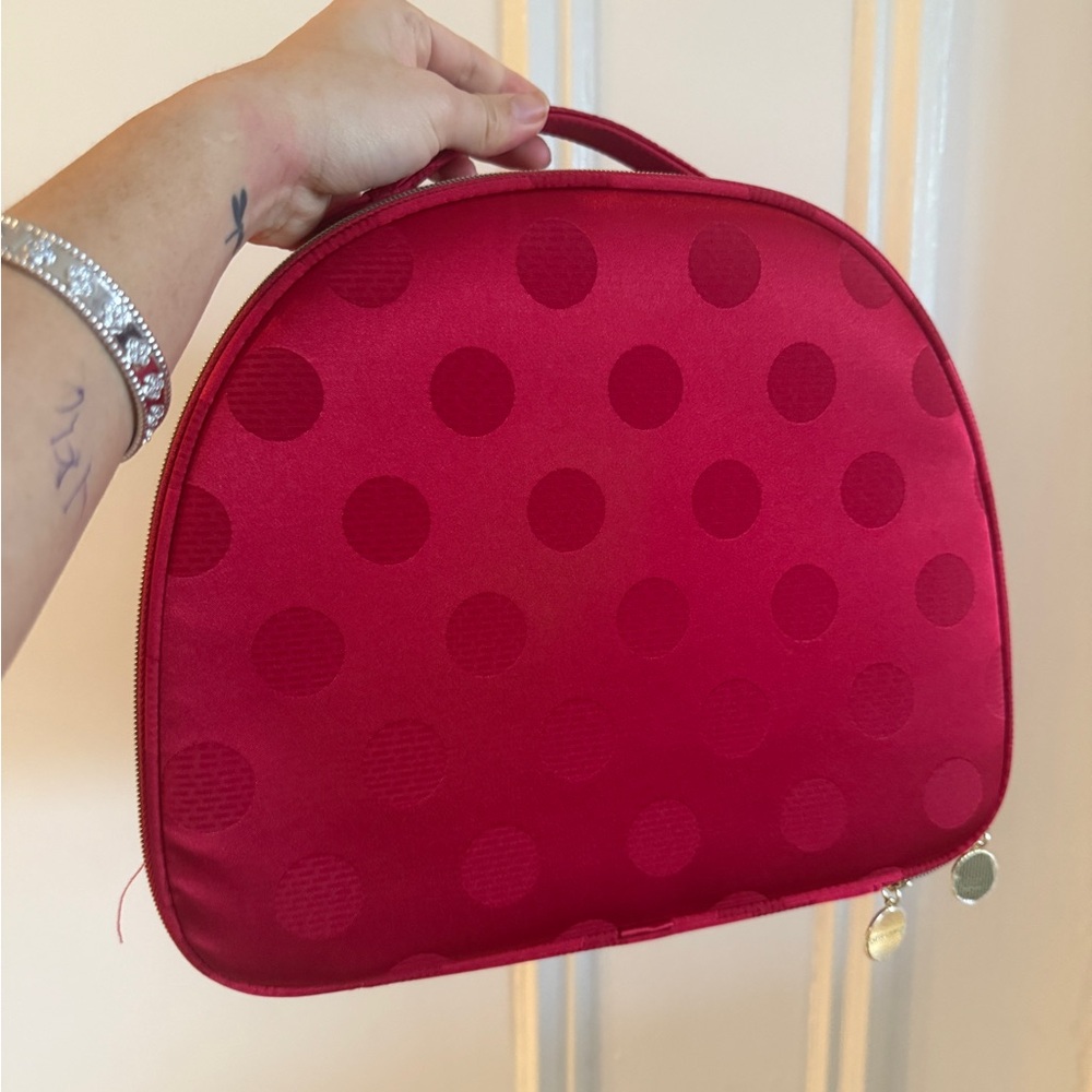 Estee Lauder Red Polka Dot Cosmetic Case